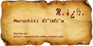 Merschitz Ádám névjegykártya
